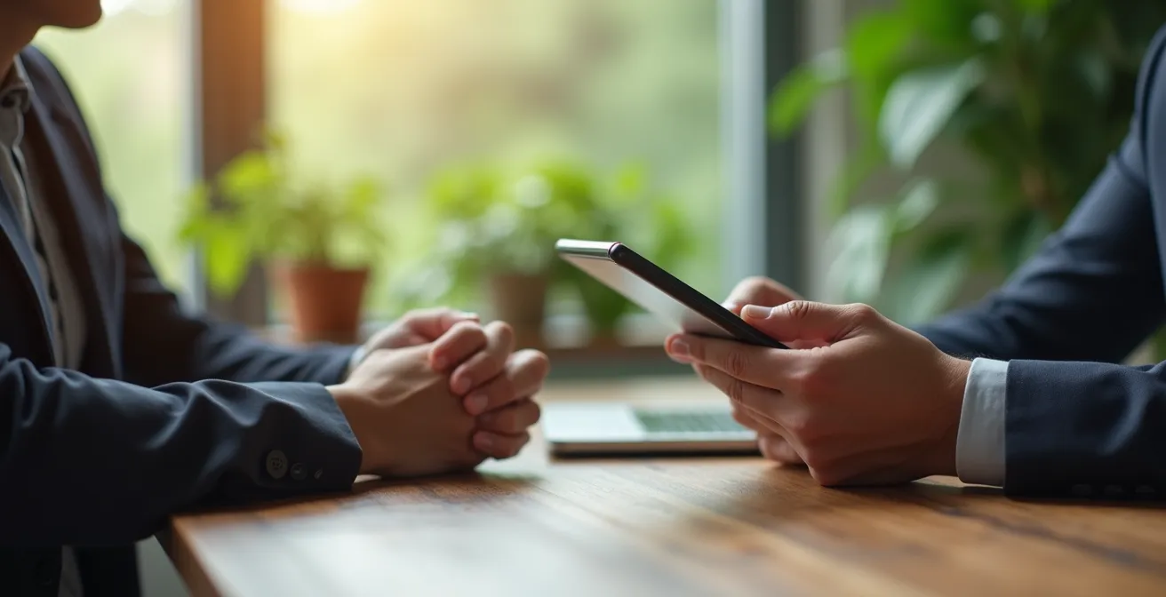 Personne analysant des données sur tablette pour vérifier la composition d'un fonds ISR