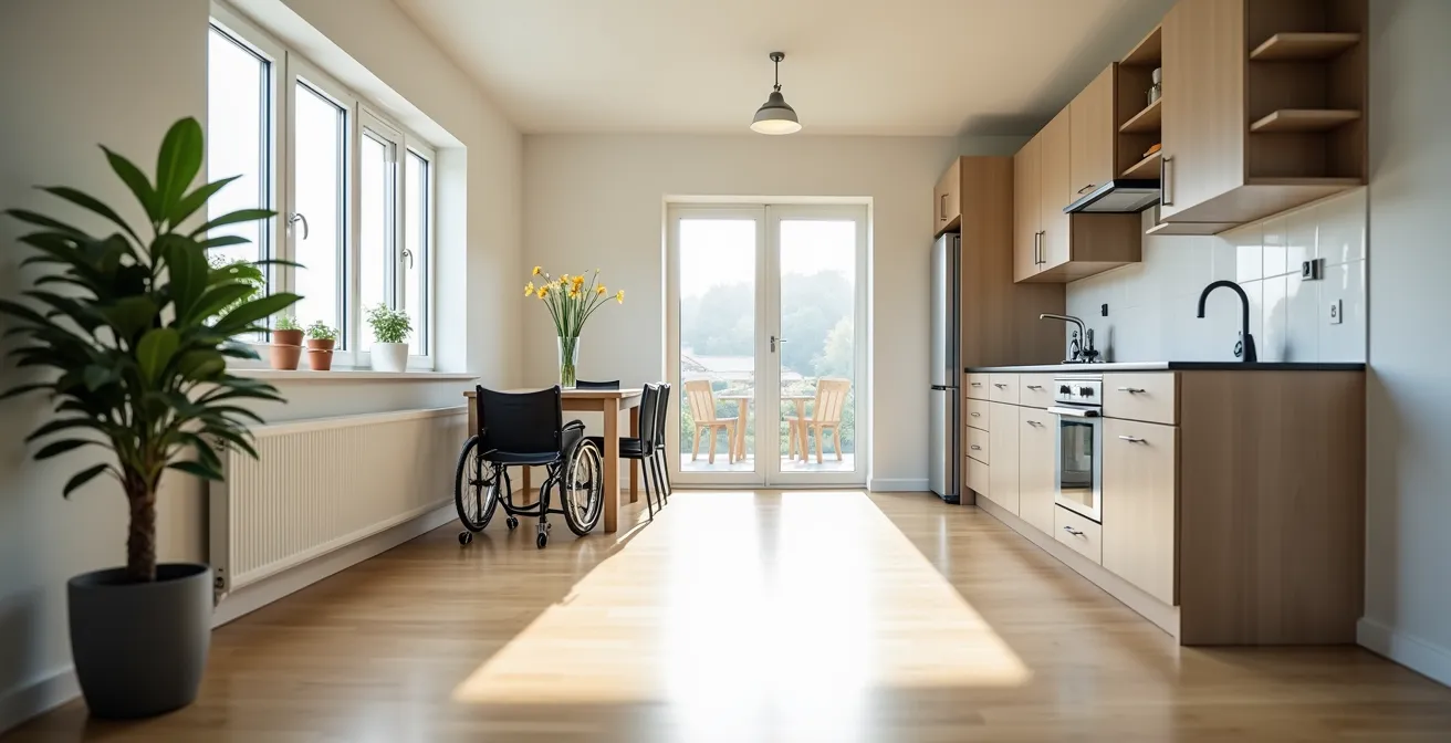 Environnement adapté montrant les aménagements nécessaires pour une personne tétraplégique