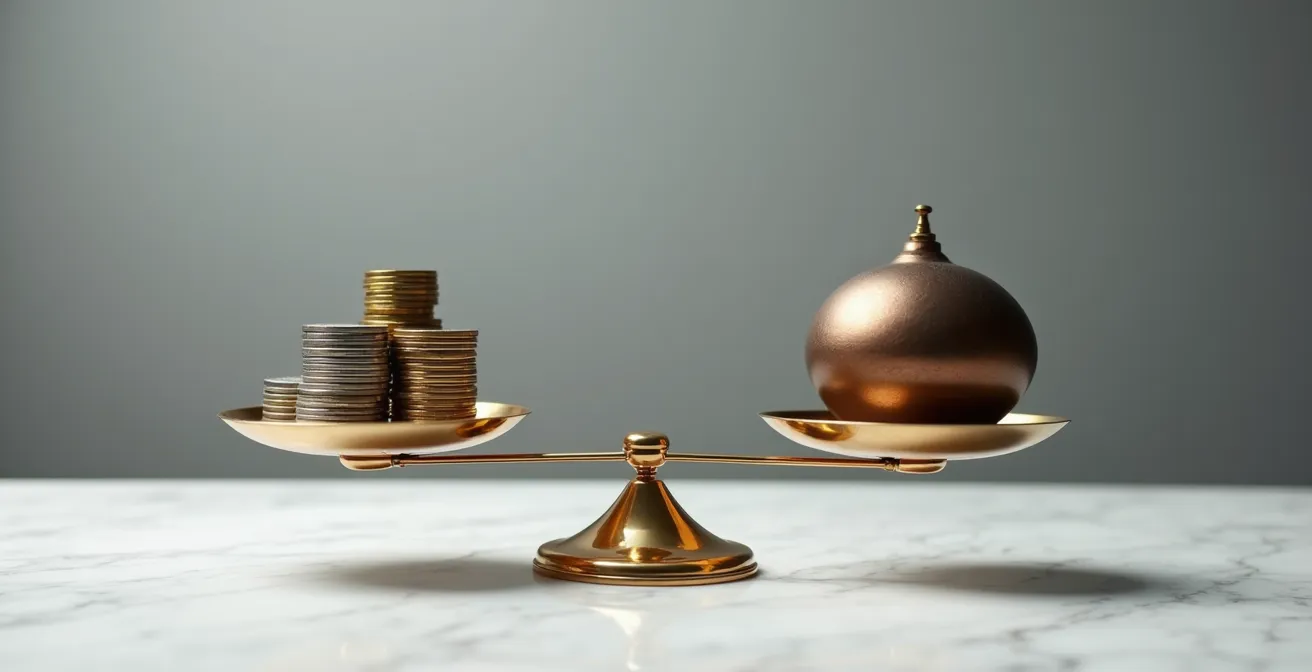 Balance symbolique entre franchise élevée et prime d'assurance réduite