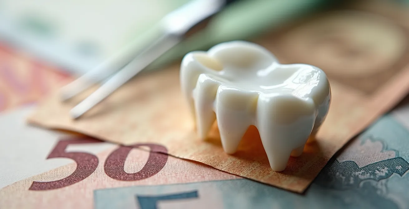 Illustration métaphorique des limitations d'assurance pour les urgences dentaires en voyage